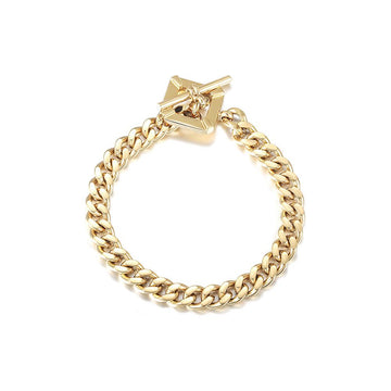 Square Toggle Clasp Chain Bracelet